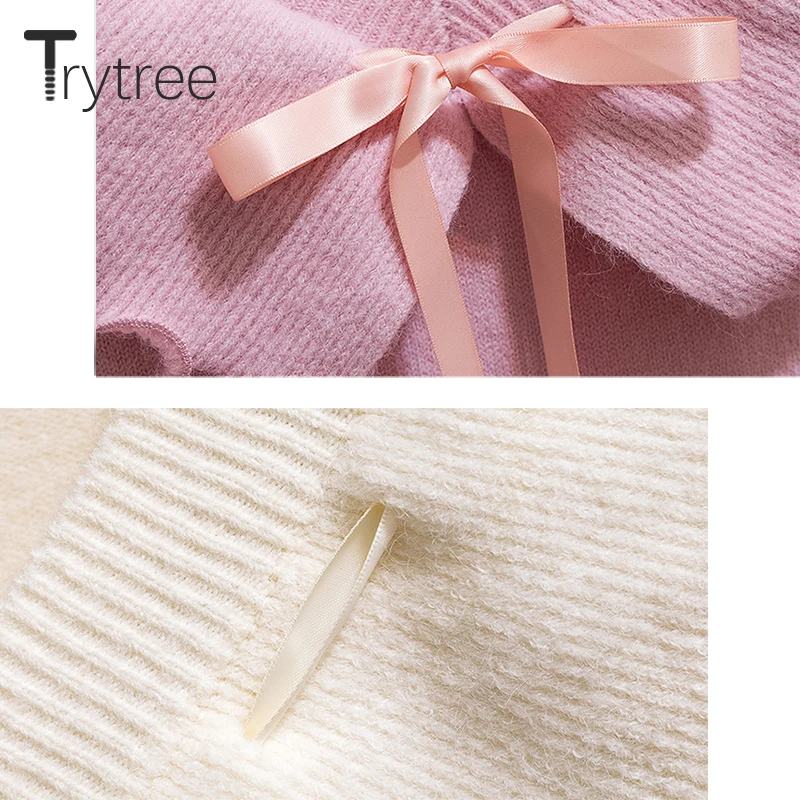 Trytree осенний зимний комплект из двух предметов Повседневный v-образный вырез