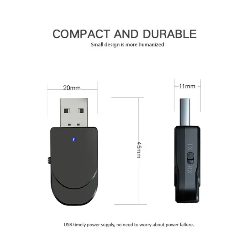 New KN330 Bluetooth 5.0 Audio Transmitter Receiver Two-in-One USB Computer TV Adapter Car Dual Output Wireless Gadgets | Электроника