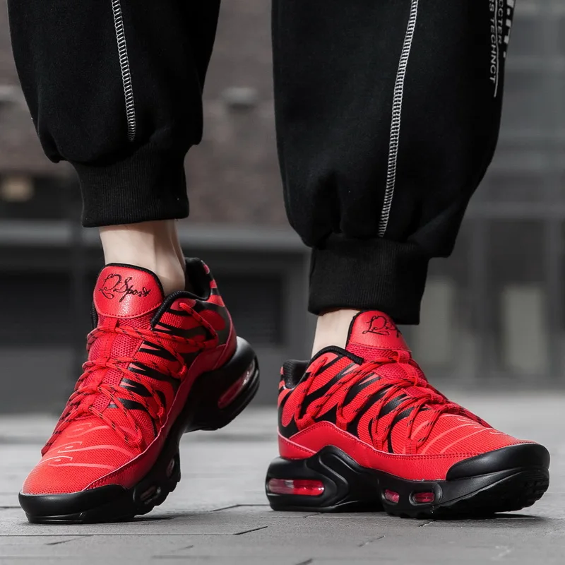 

Spring Autumn Running Shoes Mens Black Red Sports Shoes For Men Cushioning Man Gym Sneakers Luxury Brand Jogging Shoes Men