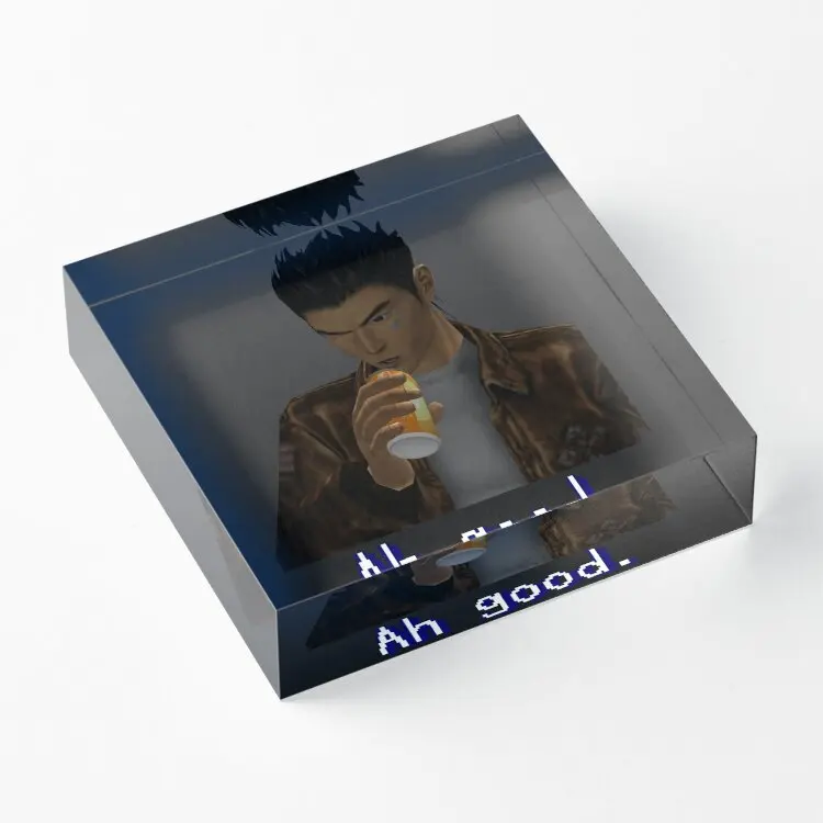 

Shenmue Ryo питьевой Ah хороший акриловый блочный коврик фотографии Забавный семейный принт Декор Милая доска модная домашняя прозрачная