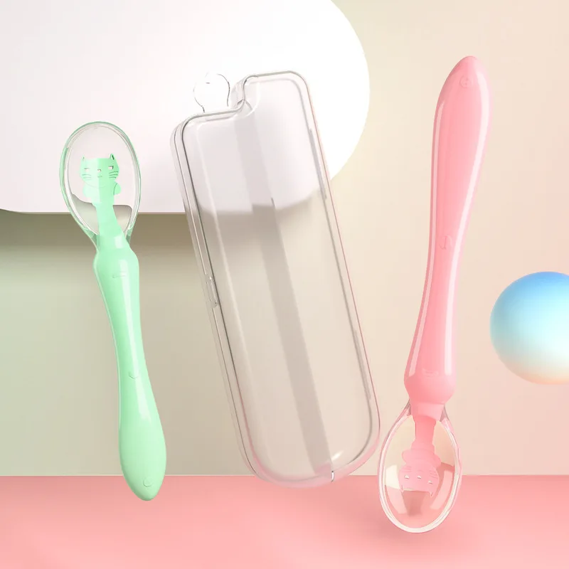 

Hot Sale Baby Silicone Soft Spoon Candy Color Children's Water Feeding Learning And Eating Food Supplement Tool Accessories