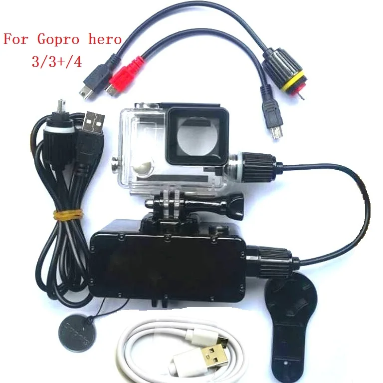 Gopro 3 4 Set Suptig для GoPro Hero 3/4/5/6/7 5200 мА/ч, Водонепроницаемый Мощность банк Батарея Зарядное устройство Водонепроницаемый чехол Камера зарядки Shell/короб - Цвет: Gopro 3 4 Set