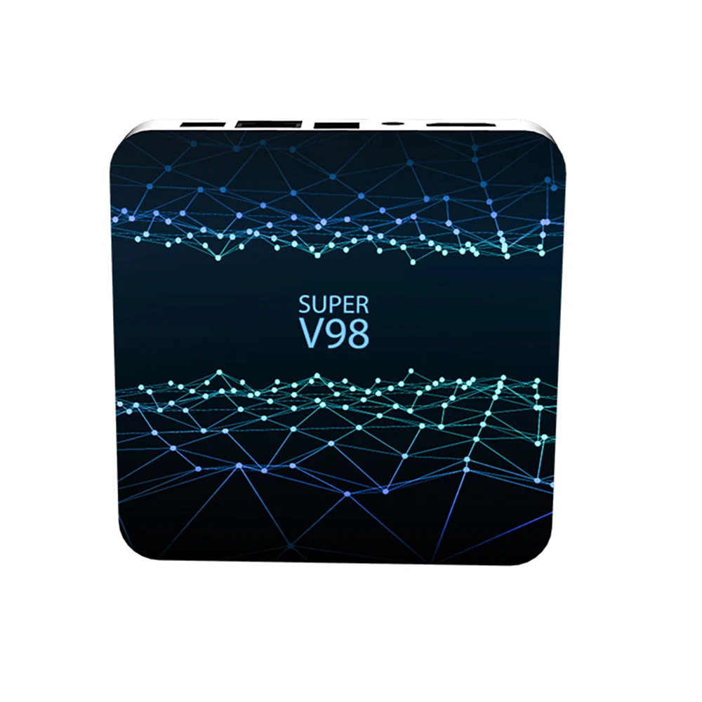 Wifi телевизионная коробка с Bluetooth 1080P Full HD спутниковый ресивер V98 RK3318 2G+ 16G 32G Android 9,0 сетевая телеприставка 4K Ip tv box