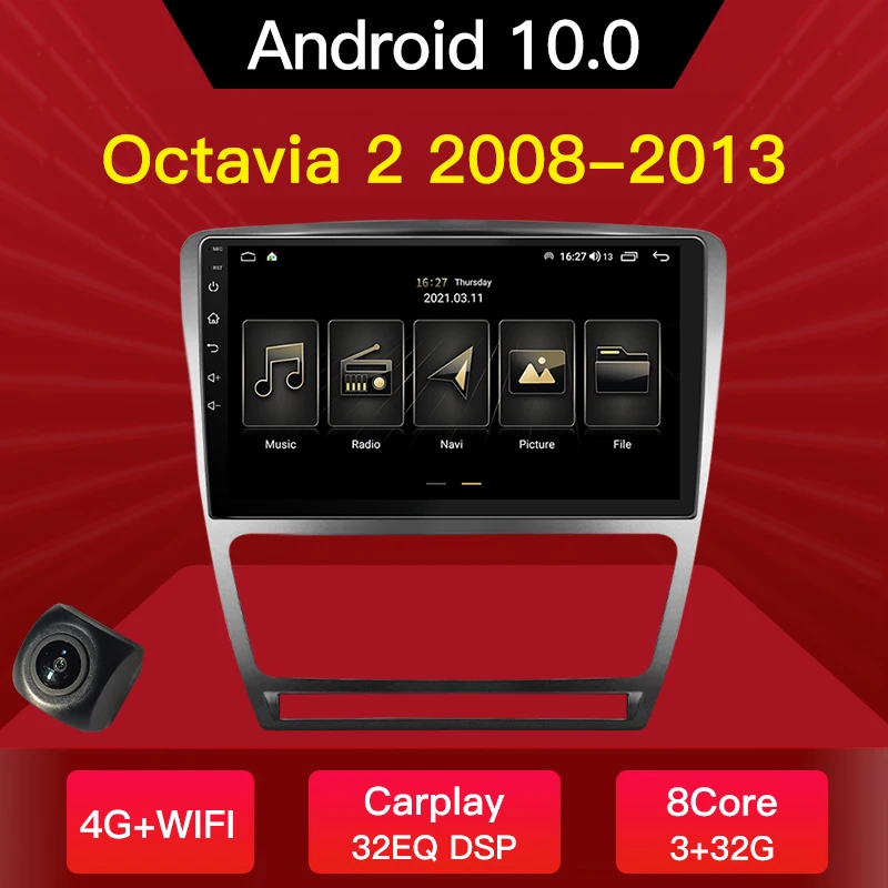 RKD Android 10 автомобильный радиоприемник AI Голосовое управление мультимедийный