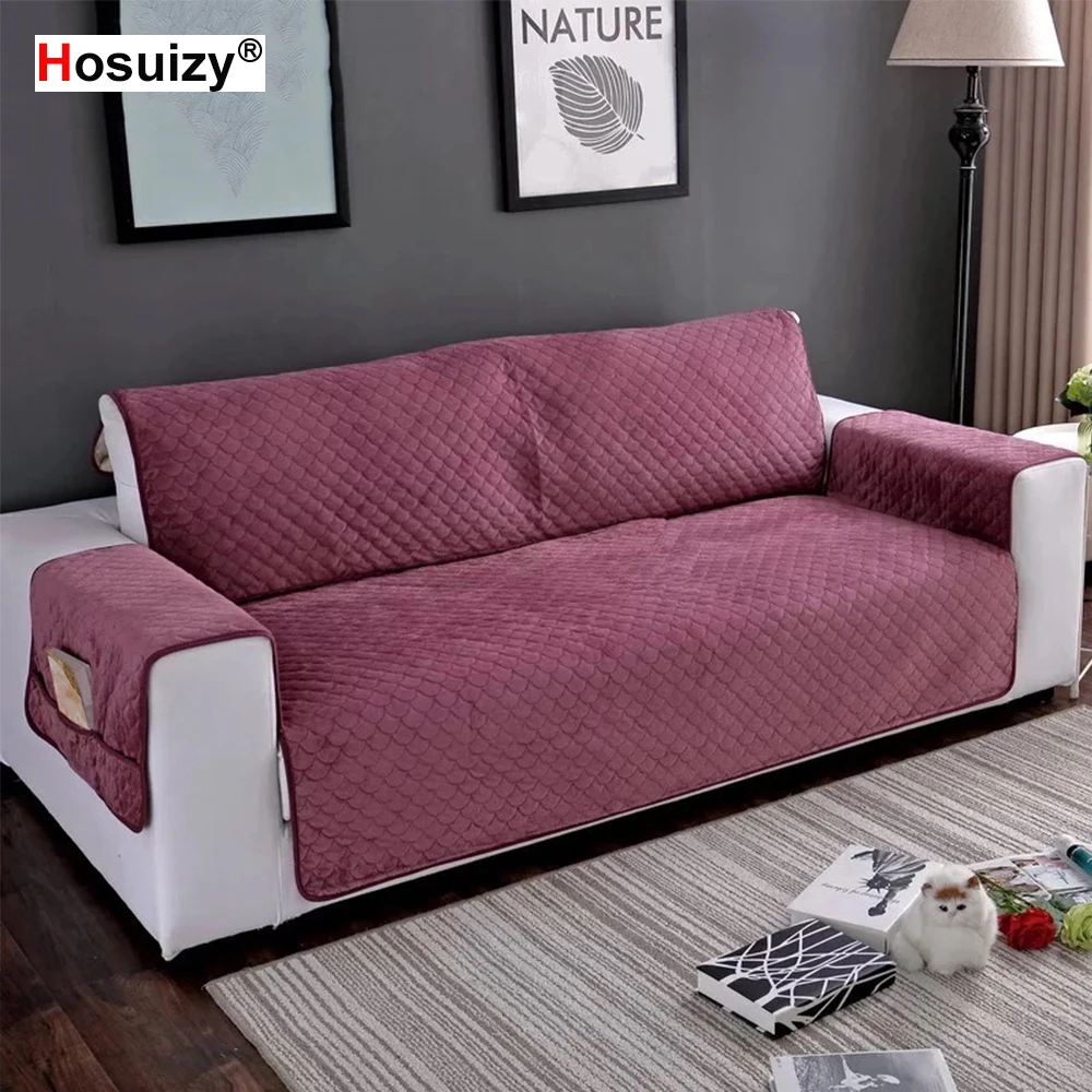 Защитный чехол для дивана домашних животных с сумкой хранения мягкий короткий