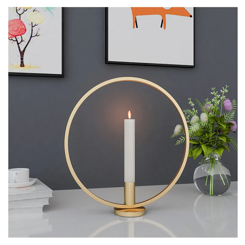 Круглые простые черные подсвечники в скандинавском стиле|Подсвечники| |