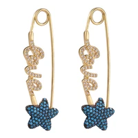 juya handmade gold luxury designer ear wire micro pave zircon paper clip earrings for women wedding bridal jewelry supplies