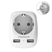 tessan de plug travel adapter socket with 1 ac outlet and 2 usb charging ports wall outlet power strip for iphoneipadlaptop