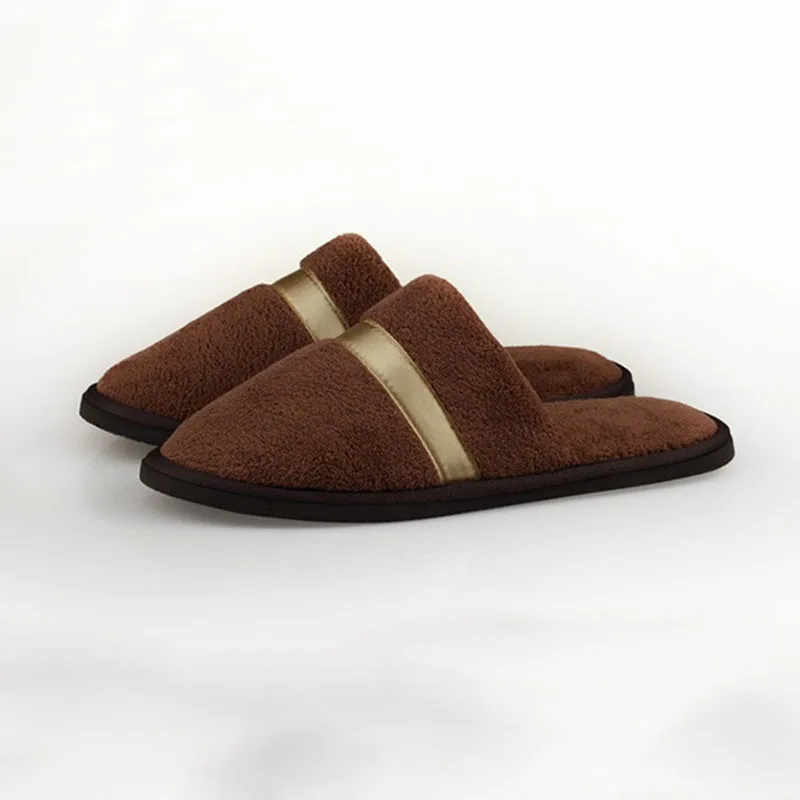 

Hotel Travel Spa Disposable Coral Fleece Slippers Party Sanitary Home Guest Use Men Women Linen Fabric Disposable Slippers