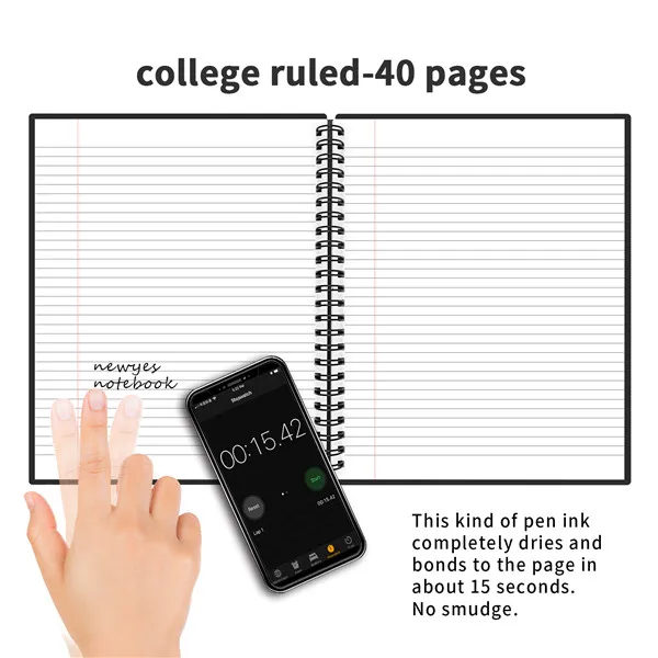 A4 college ruled NeWYeS А4 влажная стираемая многоразовая умная записная книжка черная водонепроницаемая бумага авто-сканирование Подгонянные подарочные спиральные заметки - Цвет: A4 college ruled
