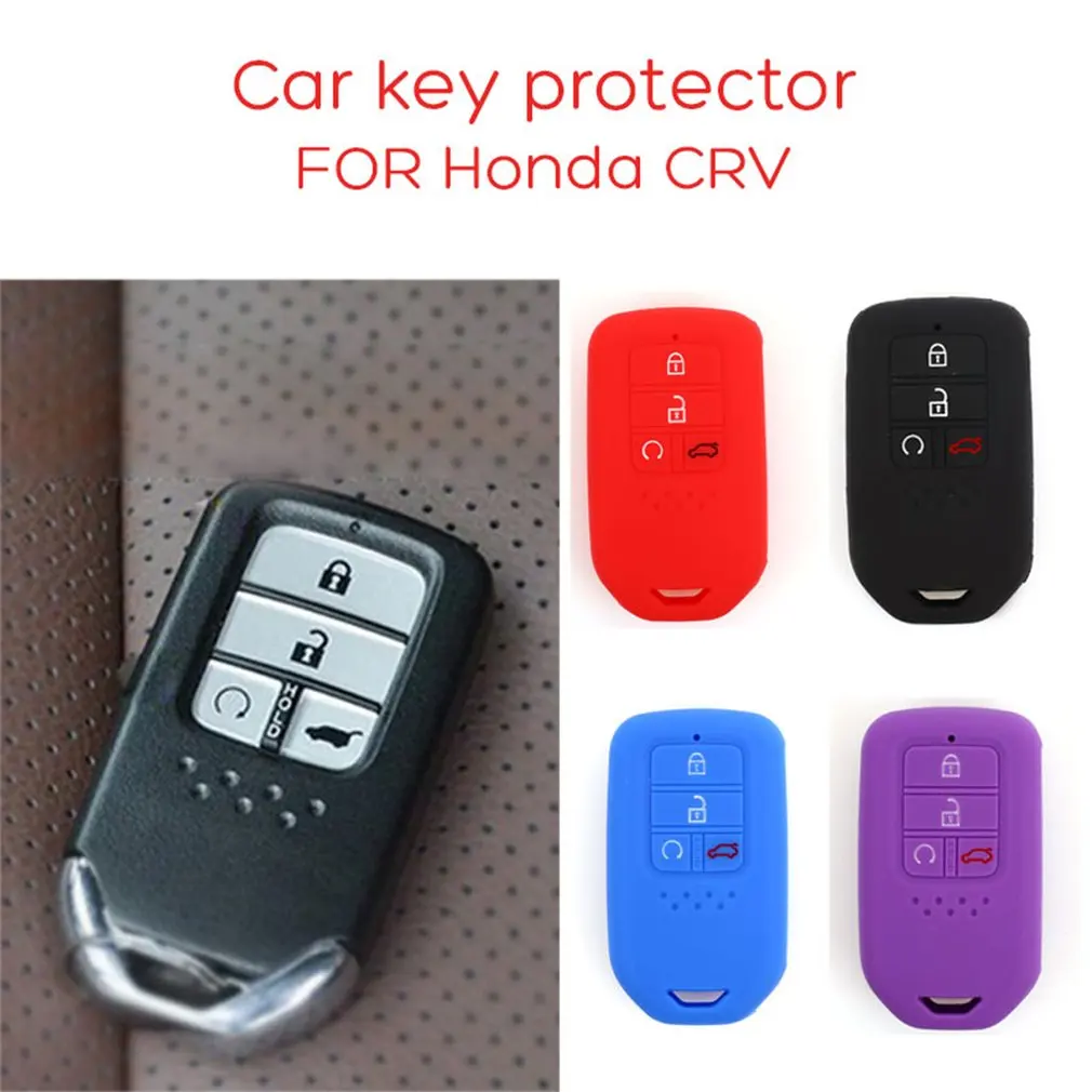 

4 Button Car Remote Control Silicone Protective Sleeve Case for Toyota CRV Remote Control Cover Wear Resistant