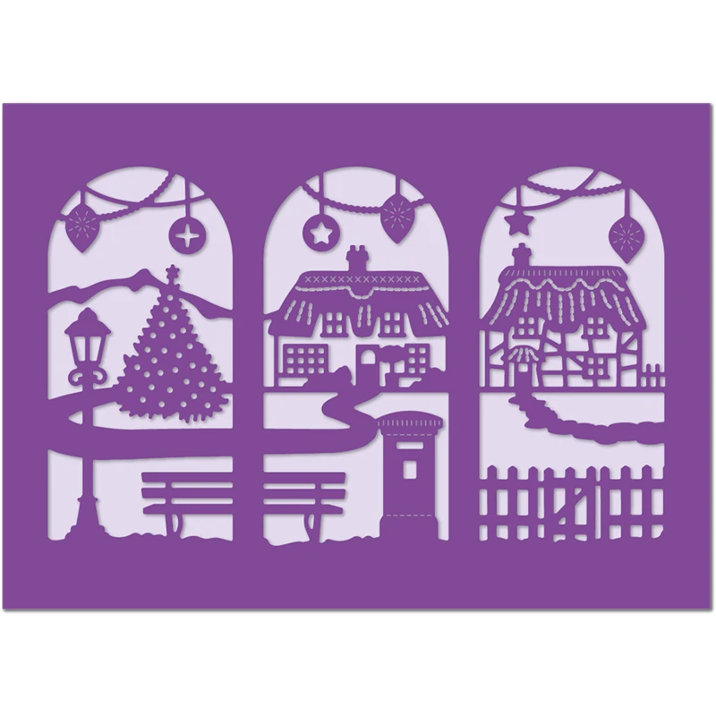 

Christmas House Metal Cutting Dies Diy Molds Scrapbooking Paper Making Crafts Template Handmade Decoration 2021 New