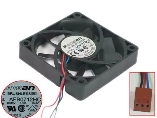 Вентилятор охлаждения сервера Delta Electronics AFB0712HC S43V DC 12 В 0.33A 70x70x15 мм