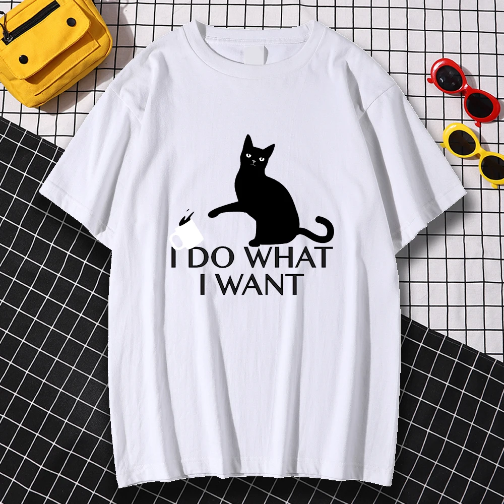 

Kohpweran Funny Comfortable I Do What I Want Print Man T-Shirt Creativity Traveling Streetwear Casual Home Short Sleeved O-Neck