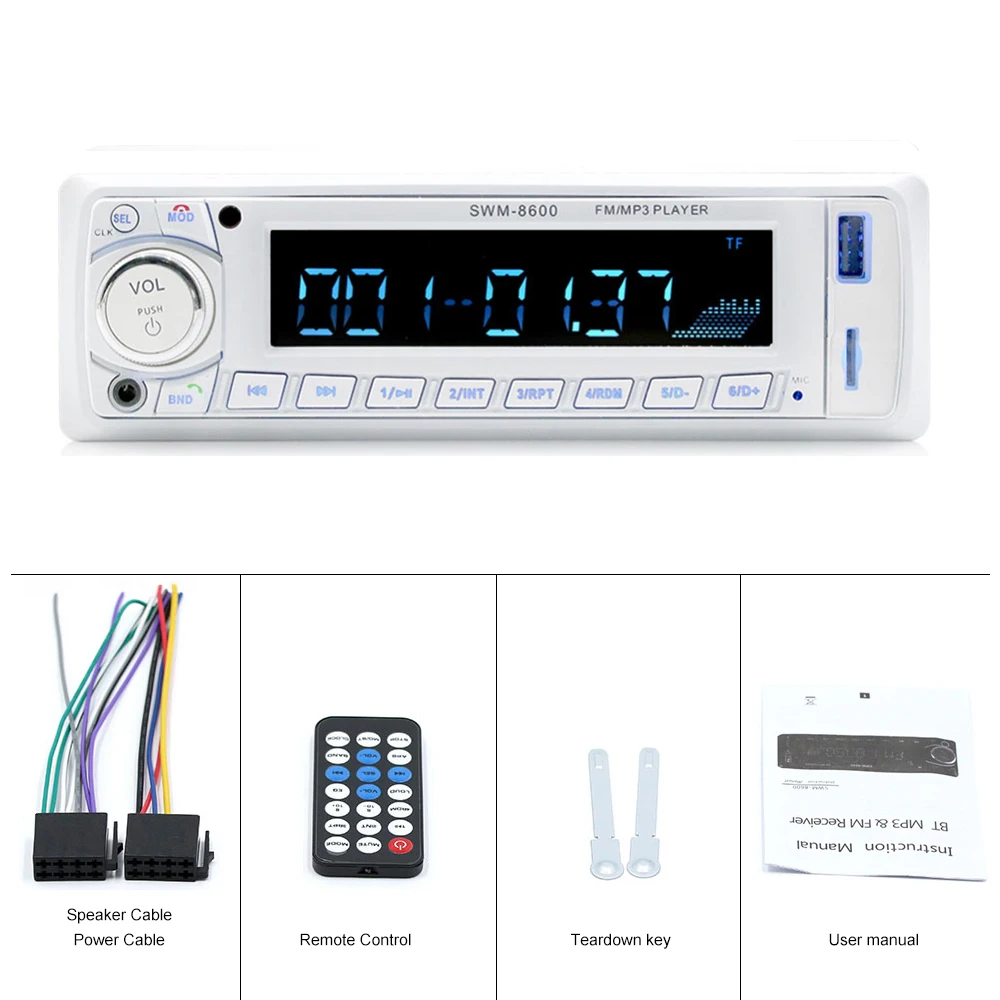 Автомагнитола 12 В автомобильный радиоприемник Bluetooth 1 din стереоплеер телефон MP3