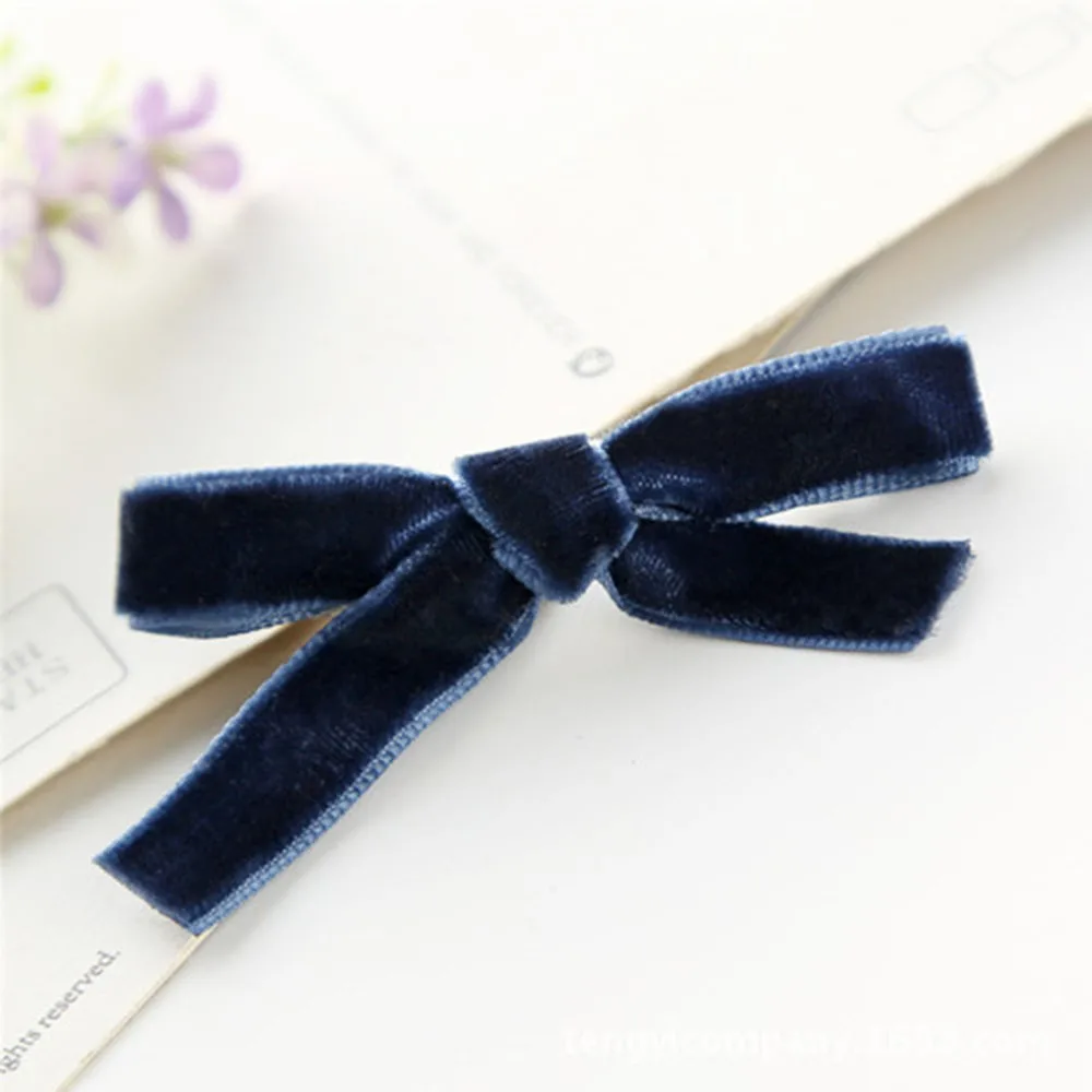 Женская бархатная заколка для волос с бантом 5 цветов |