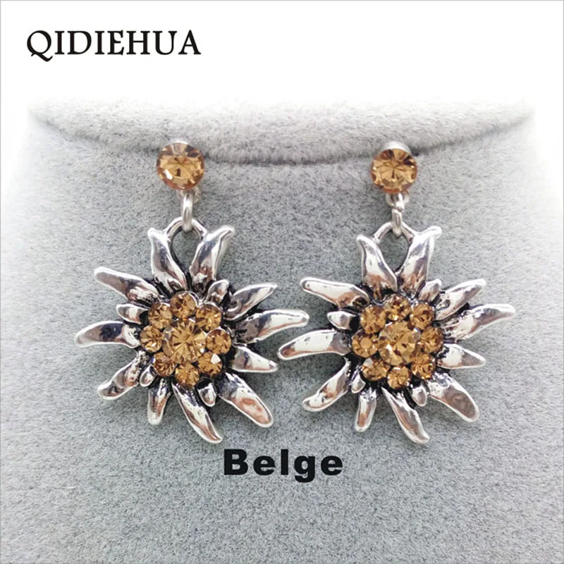 Женские серьги подвески из сплава цинка QIDIEHUA античного серебра ювелирные