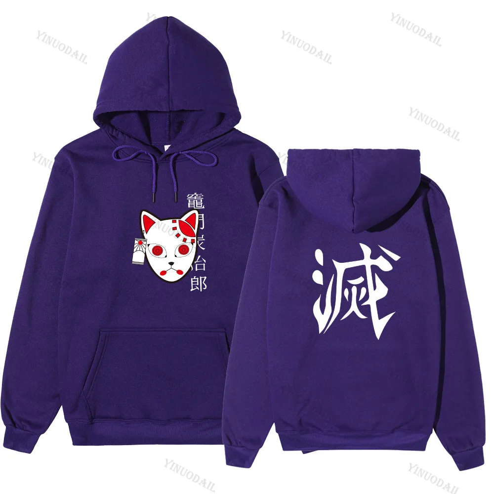 

Anime Demon Slayer Pullover Sweatshirt Women Men Tanjiro Kamado Costume Hoodies Harajuku Kimetsu No Yaiba Sudadera