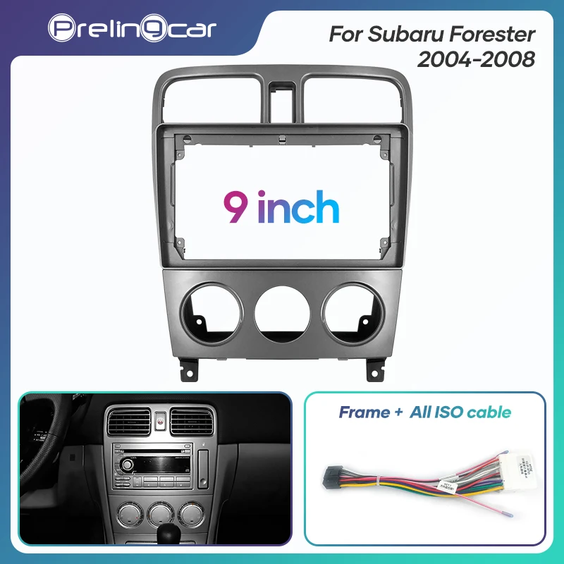 1Din 2Din Car DVD Navigation Radio Fascia Frame For Subaru Forester 2004-2008 Stereo Receiver Player Panel Dash Trim Kits