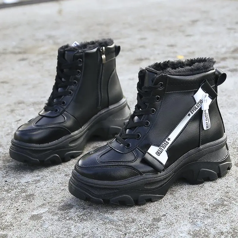 Зимние сапоги 2019 г. новые ботильоны женские зимние из хлопка Женская Теплая обувь