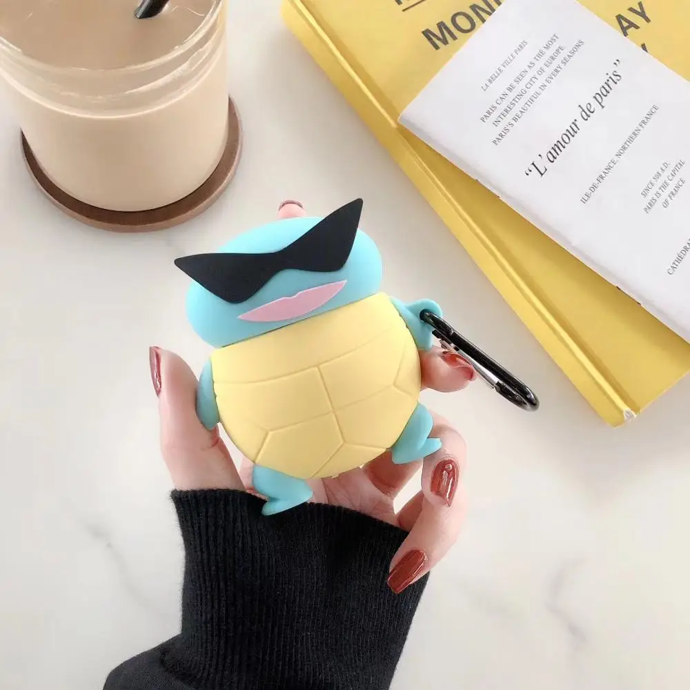 Bulbasaur Ring Chain Soft Silicone Case Cover For AirPods - Color: 10