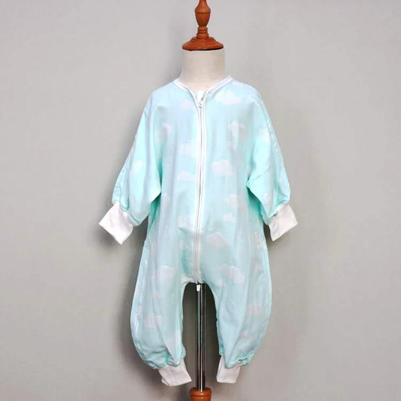 Спальный мешок из хлопка и Марли для младенцев Детский мягкий Пижамный