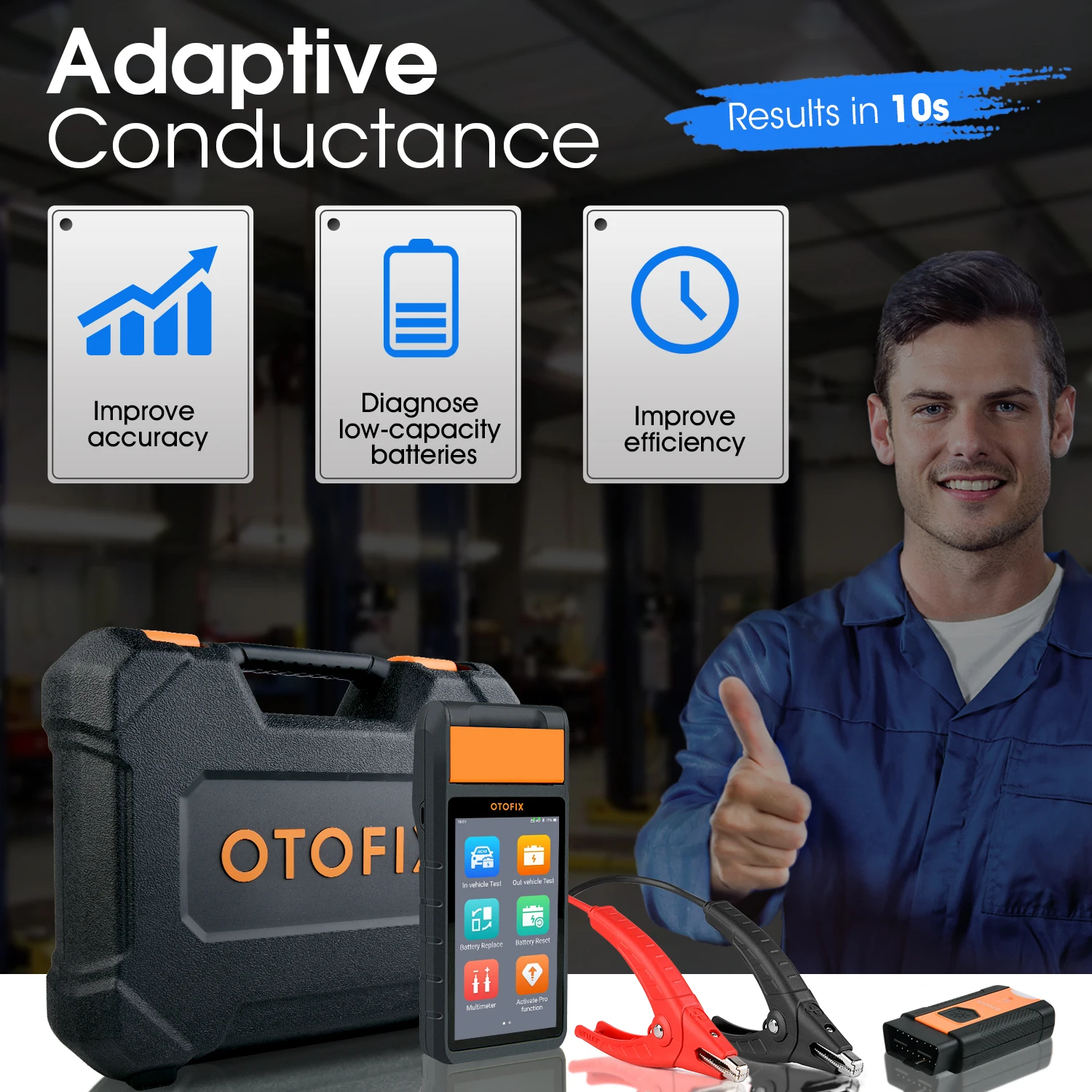 AUTEL OTOFIX BT1 профессиональные аккумуляторные тестеры для диагностики всех систем