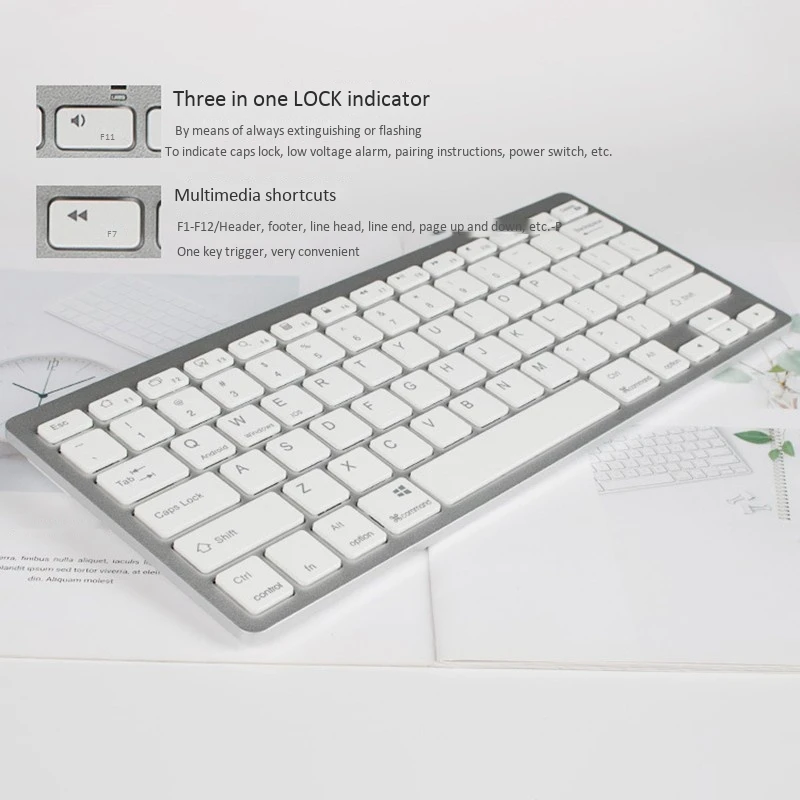 Ultra-Thin Bluetooth Keyboard 5.0 Mouse 5.2 Suitable for Android / IOS Windows Support Devices | Компьютеры и офис