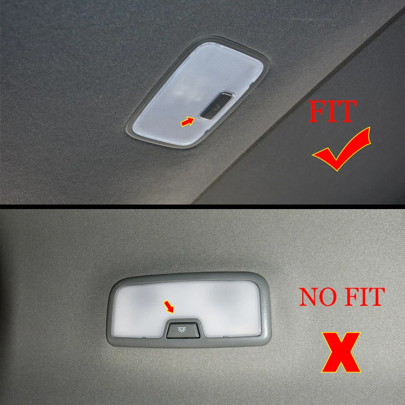 

ABS Carbon fiber For Hyundai Kona Encino 2018 2019 Accessories Car rear reading Lampshade Cover Trim Sticker Car Styling 1pcs