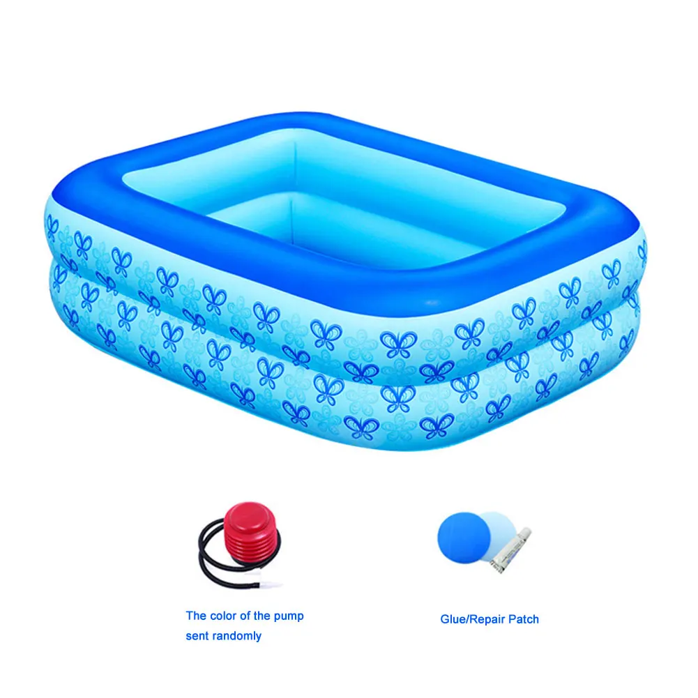 

Summer Rectangle Gift Bathing PVC Indoor Outdoor Water Toys Family Baby Kids Inflatable Swimming Pool Home For Toddlers Reusable