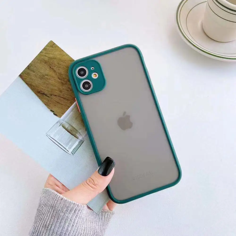 Camera Protection Bumper Phone Cases For iPhone 11 Pro Max XR XS X 8 7 6 6S Plus Matte Translucent Shockproof Back Cover | Мобильные