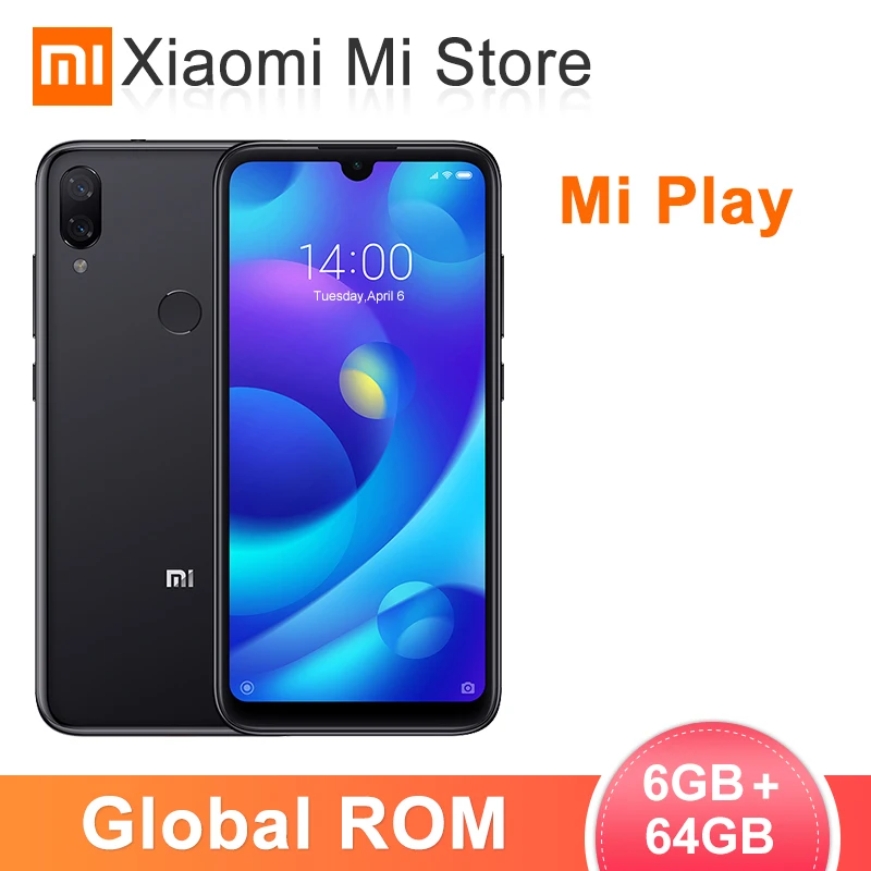 Глобальная ПЗУ Xiaomi Mi Play 6 ГБ ОЗУ 64 Гб смартфон MTK Helio P35 Восьмиядерный 5 84 &quot19:9