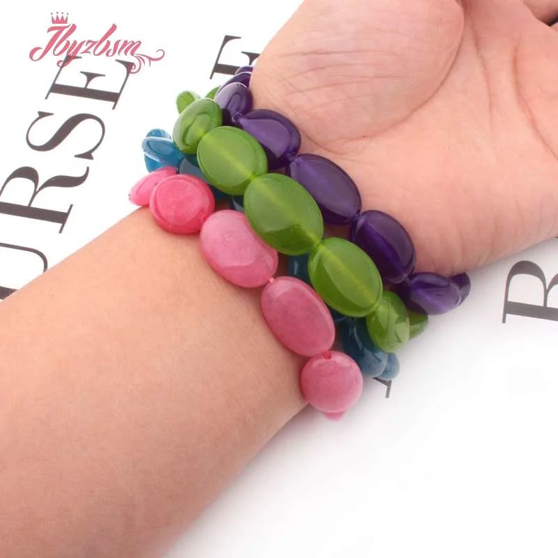 Гладкие Овальные бусины 13 х18 мм нефритовые каменные для рукоделия рандомные