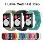 Ремешок силиконовый для Huawei Watch Fit, оригинальный сменный Браслет с защитным чехлом для Huawei Watch Fit band