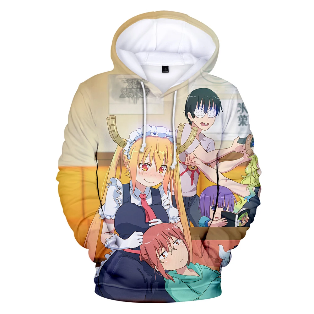 Теплый режим Gedrukt Xiaolin's dragon maid 3D Толстовка с капюшоном Vrouwen Повседневная Eenvoudige En
