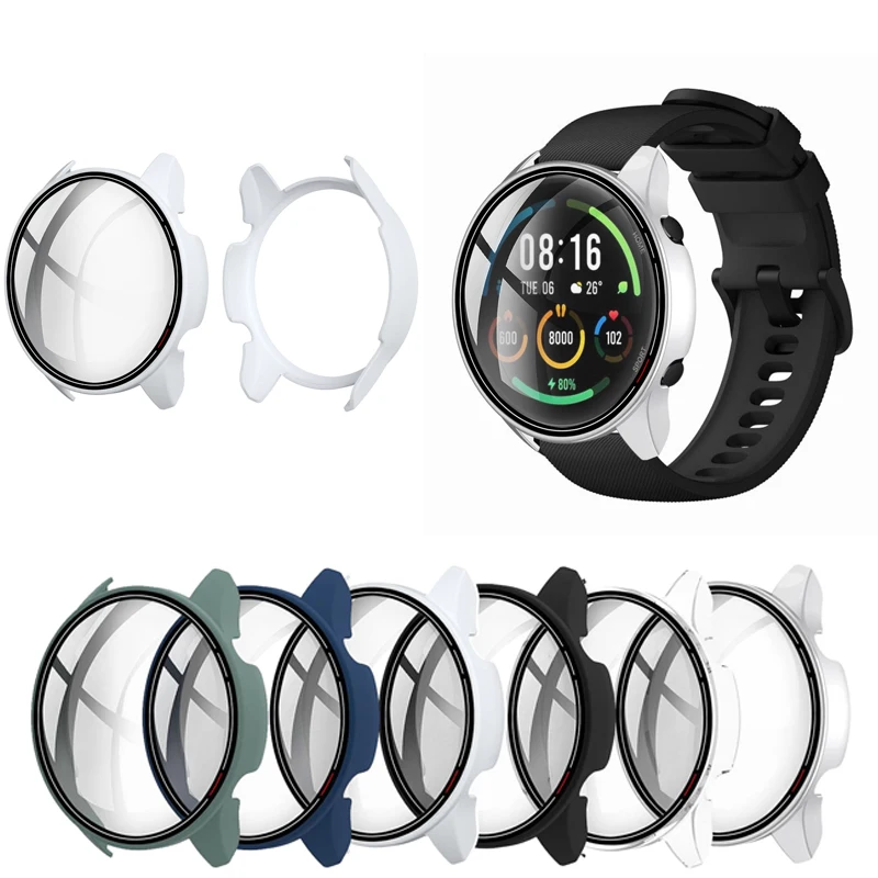 Жёсткий край экрана из закаленного стекла чехол оболочка рамка для Xiaomi Mi Часы