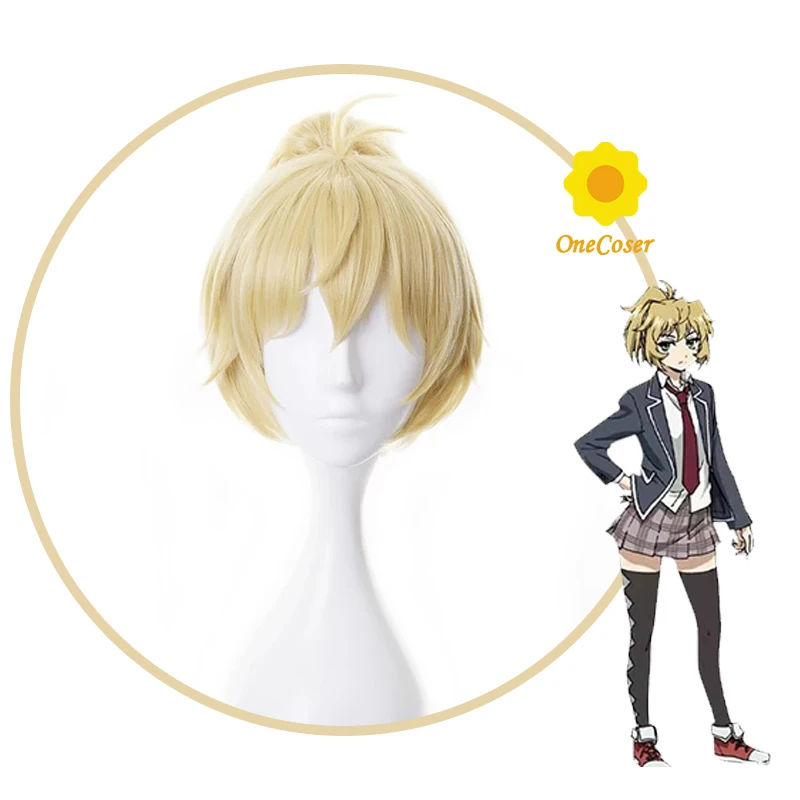 Аниме с высокой посадкой вторжение Mayuko Nise Косплэй парик короткие волосы