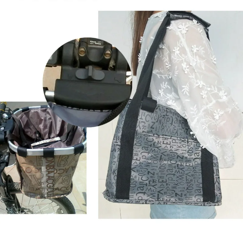 Велосипедная корзина складная переноска для маленьких домашних животных кошек и