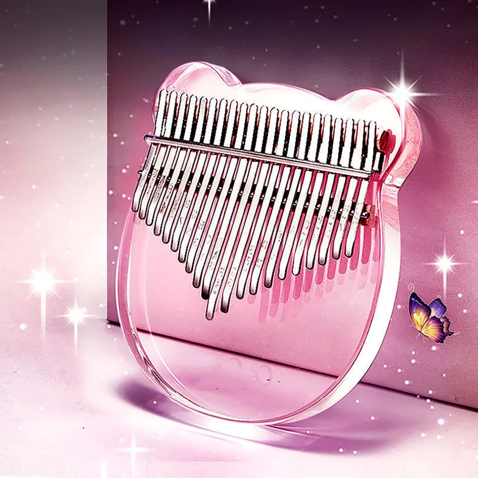 

17 Keys Kalimba Acrylic Thumb Piano Transparent Crystal Music Keyboard Thumb Piano Cleal Mbira Marimba Calimba With EVA Case