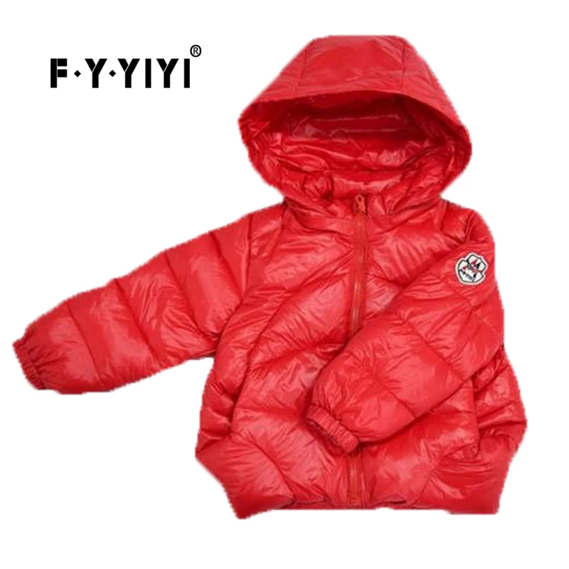 

FYYIYI Children's Down Coat Winter Teenage Baby Boys Girls Down Jacket Parka Thick Warm Short Puffer Windproof Overcoat 2-5Years
