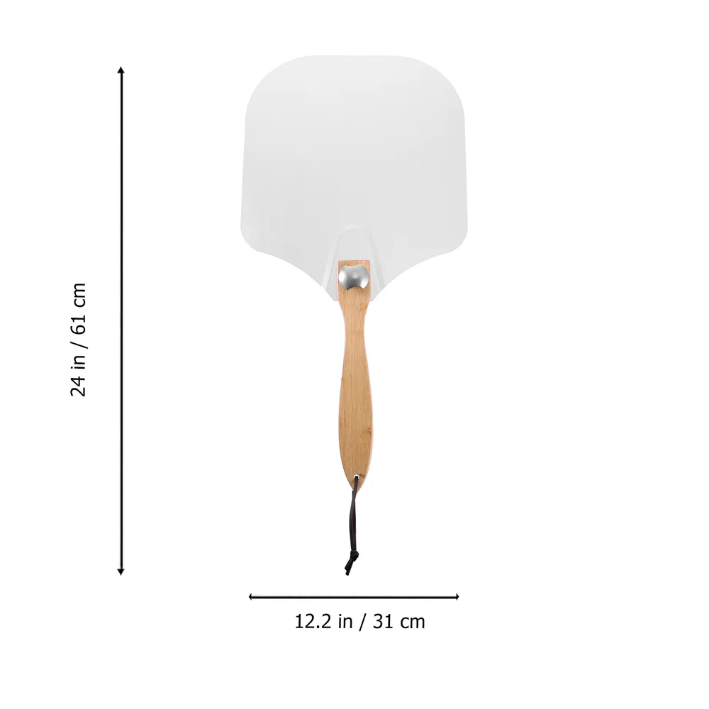 

Pizza Spatula Stainless Steel Pizza Peel Foldable Pizza Paddle with Wood Handle