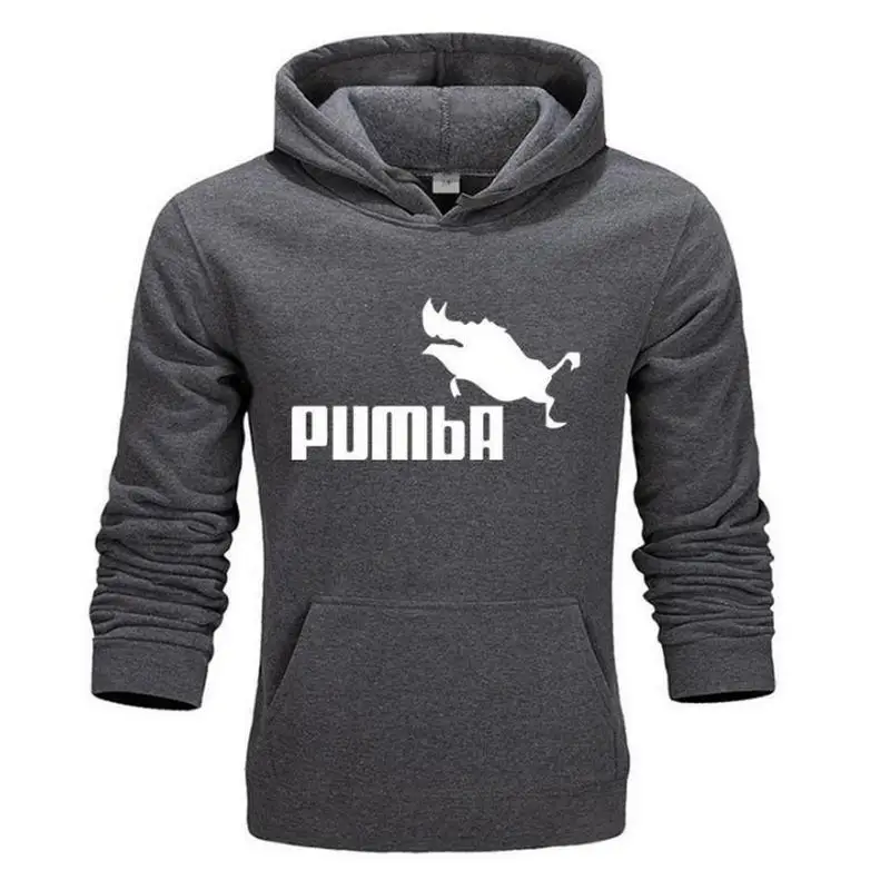 Новинка Pumba модные худи Мужская плотная одежда зимние толстовки для мужчин хип