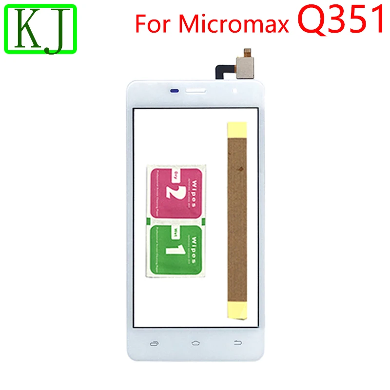Сенсорный ЖК-дисплей для Micromax Q351, сенсорный экран, дигитайзер, сенсорная панель - Цвет: Touch White
