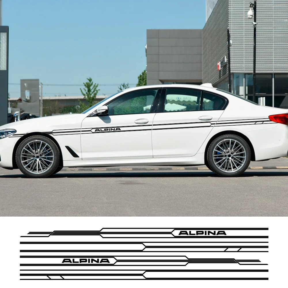 Автомобильные длинные боковые полосы наклейка для BMW E36 E39 E46 E90 E91 E92 E93 E21 E28 E30 E34 E60 E61