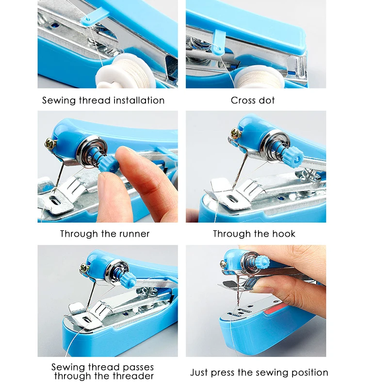 1PC Portable Mini Manual Sewing Machine New Household Cloth Fabric Handy Needlework Tools Simple Operation | Дом и сад