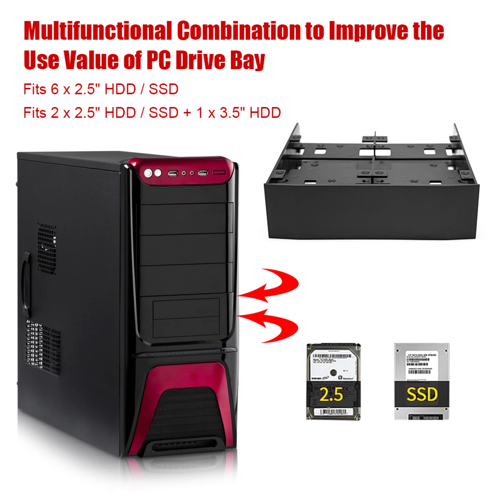 Монтажный кронштейн для SSD HDD 2 5 3 дюйма монтажный адаптер Кронштейн Док станция