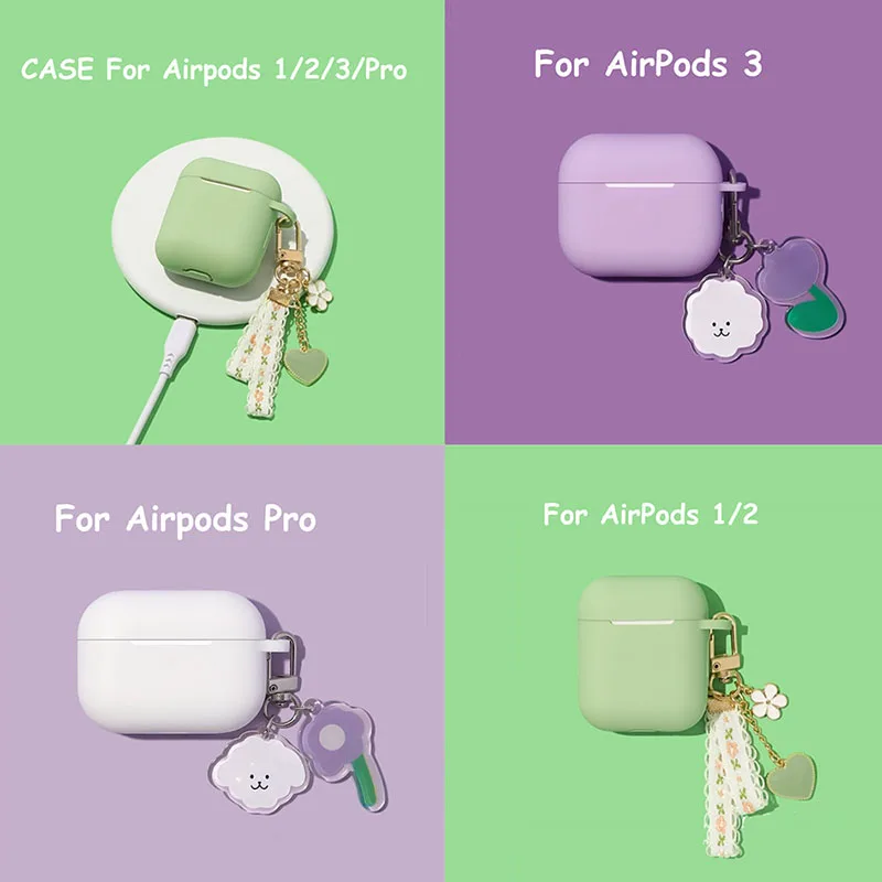 

INS Soft Silicone Case for Airpods 3 Case for Airpod Case 1&2 Pro Anti-scratch Sleeve One-piece design Protective Earphone Cover