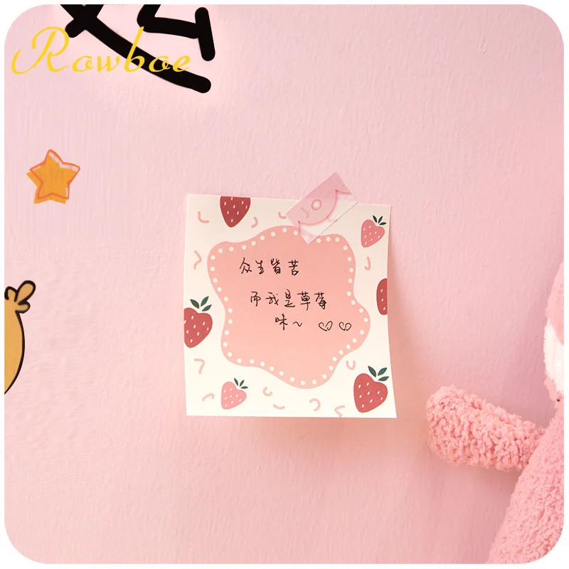 ROWBOE милые канцелярские принадлежности девушка сердце post it ins японские note корзина