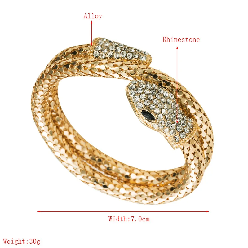 

Rhinestone Snake Bracelet Women Jewelry Slytherin Couple Bangles Bracelets Open Cuff Bracelet Charm Girls Gift Gothic Accessoies