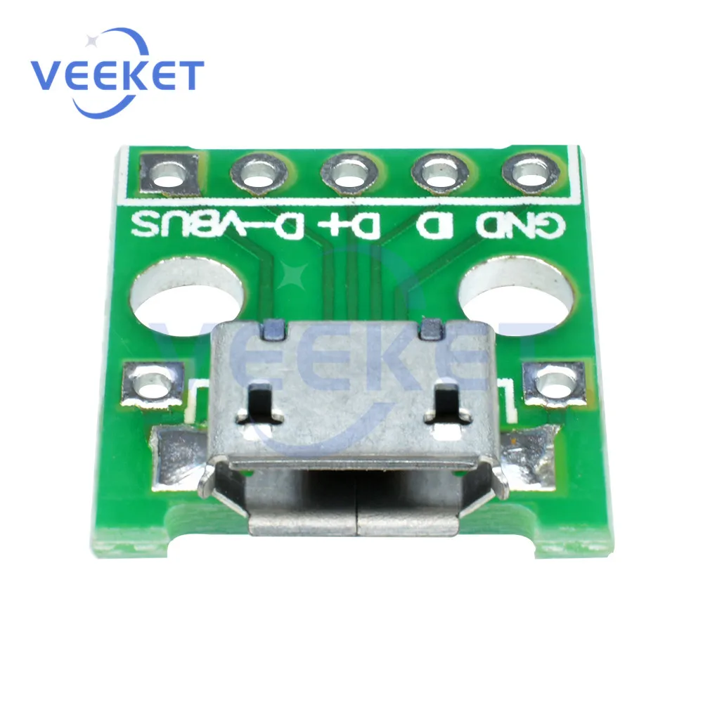 

Micro USB to 2.54MM Adapter Connector Module Female Board Micro USB Connector Module
